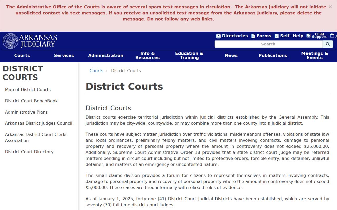 Lonoke County court docket official District Court description